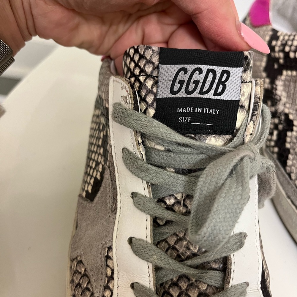 Golden Goose Unique Stylish Women's Snake Print Sneakers. Worn once. Size 9. - Picture 9 of 13